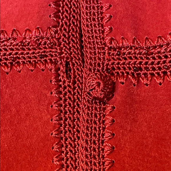 S.M.H Boutique Red Leather Blazer Patchwork Blazer/Jacket - Picture 6 of 10